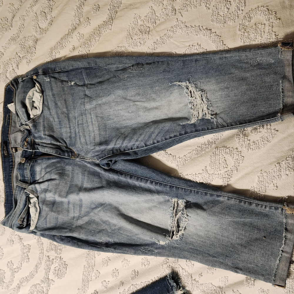 Judy Blue Light Blue Distressed Boyfriend Jeans